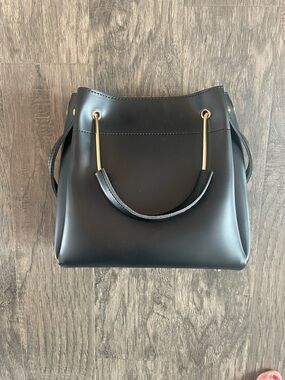 8 Other Reasons Purse Black Women's Top-Handle Tote Bag with Gold Handles